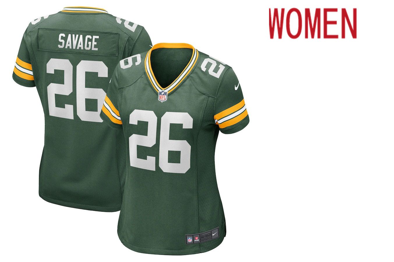 Women Green Bay Packers #26 Darnell Savage Nike Green Game NFL Jersey